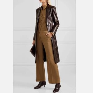 Theory leather coat jacket